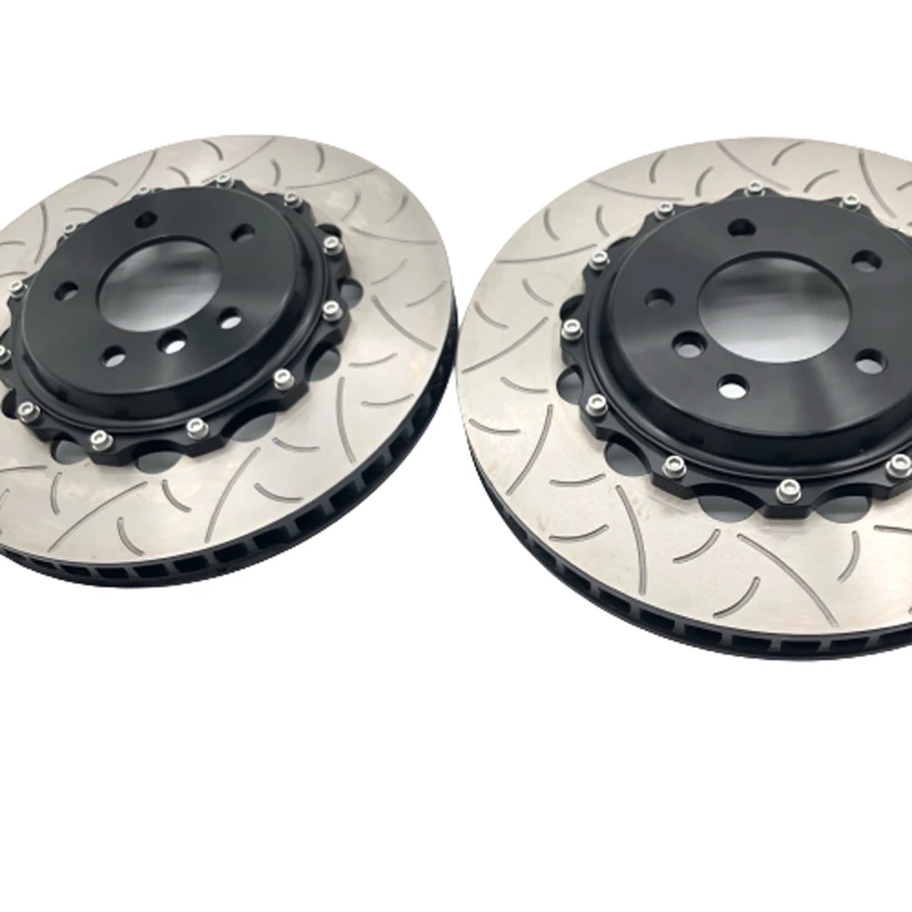 performance car brake disc 2pcs type gray center Dragon slots disc 370*36mm D70mm for VW