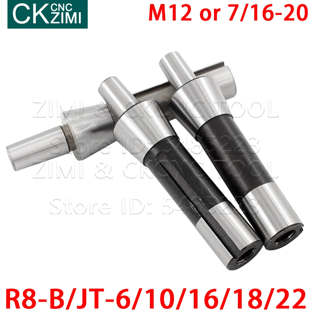 1P R8 JT6 B10 B16 B18 B22 M12 7/16-20 drill chuck connecting rod turret milling machine R8 drill connecting rod Thread CNC Drill