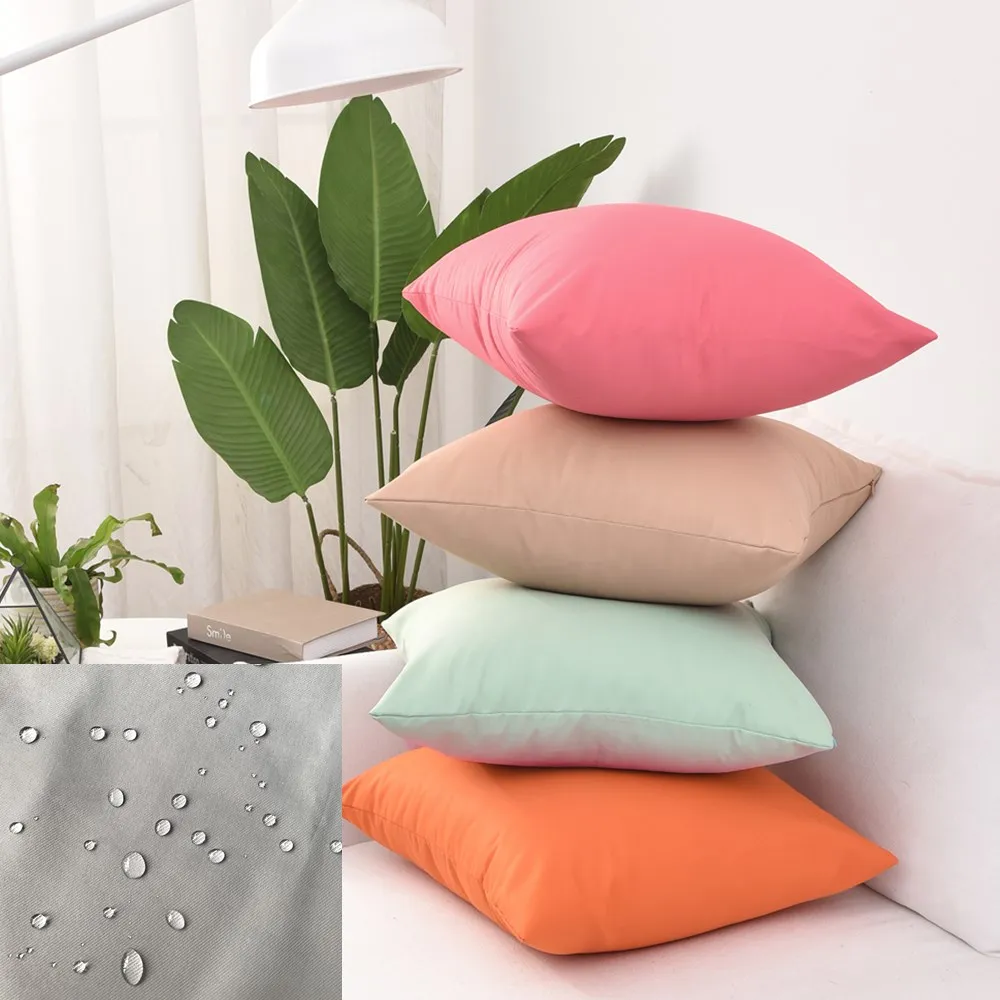 45*45 /60*60CM Twill Waterproof Solid Garden Cushion Cover For Patio, Couch, Tent, Balcony , Sofa HT-PTWDC-Al