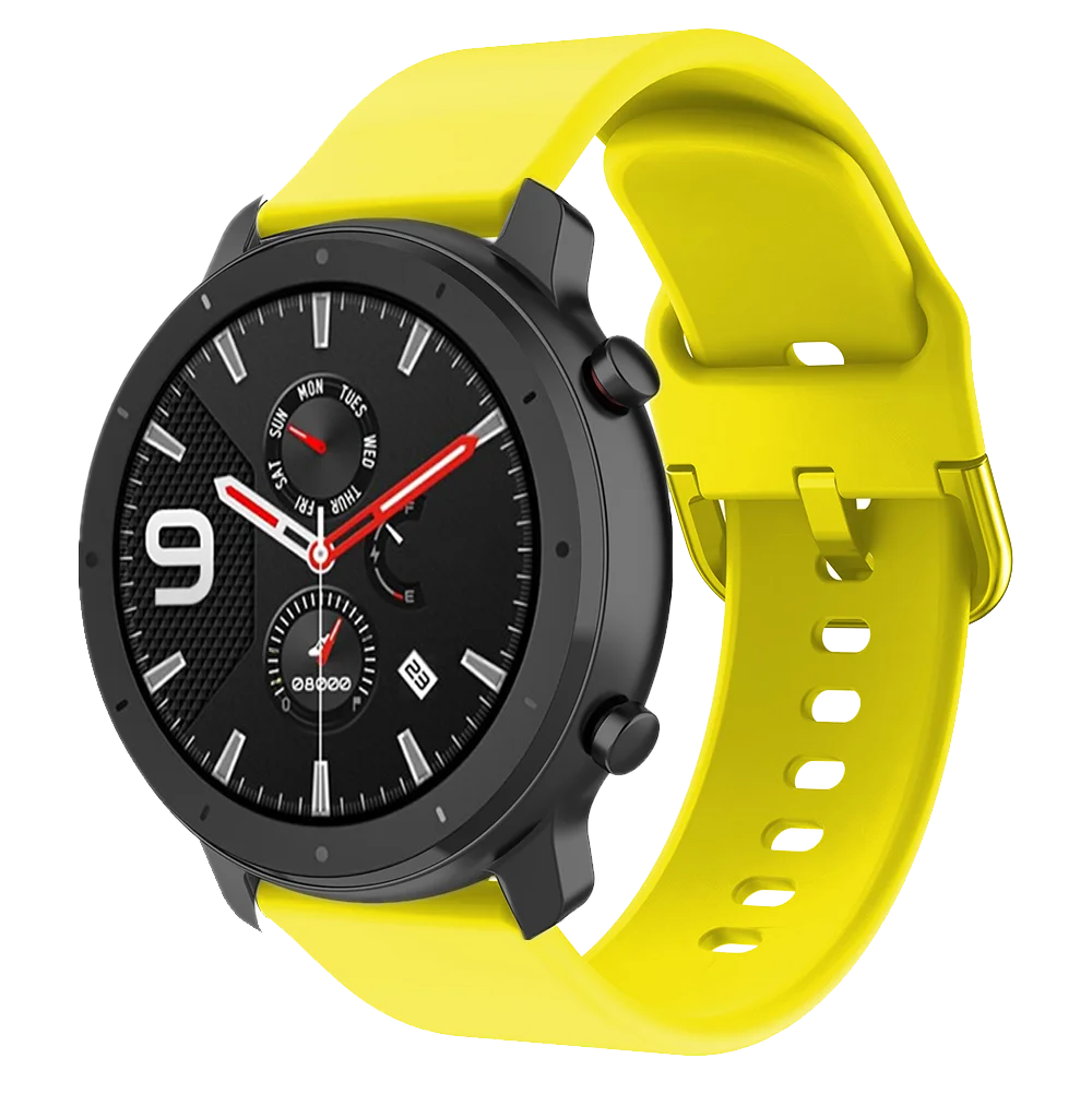 AKBNSTED 20มม.22มม.ซิลิโคนที่มีสีสันสายนาฬิกาสำหรับSamsung GalaxyนาฬิกาActive/Huami Amazfit GTR/GTS/Stratos/Garmin Venu