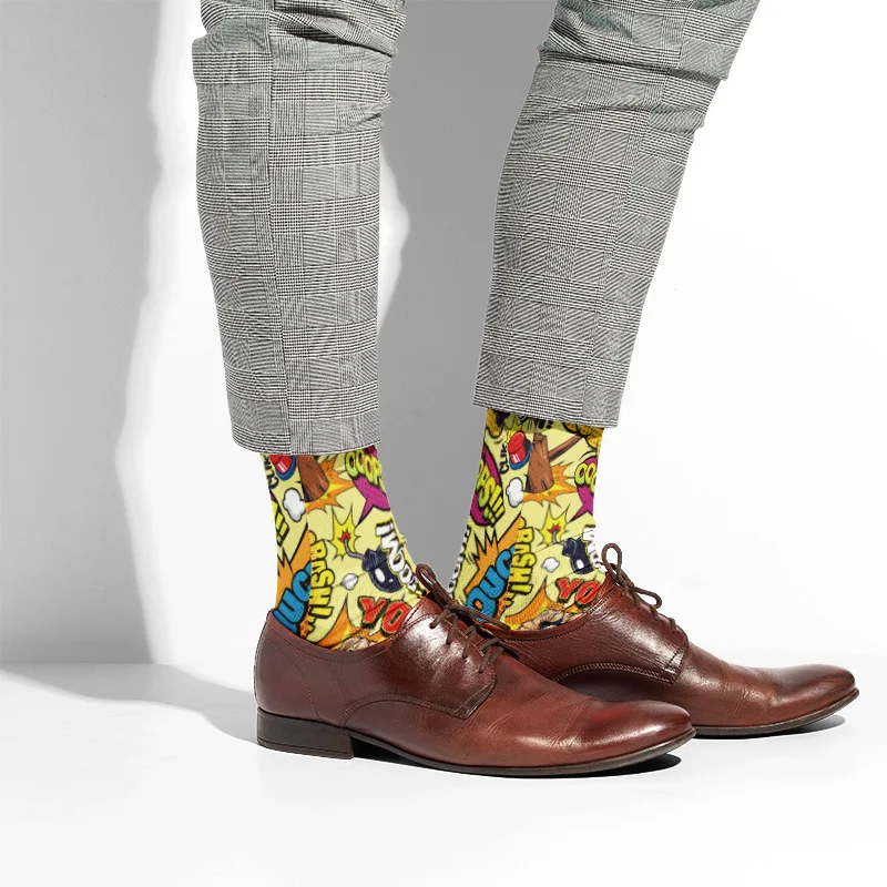 Calcetines tobilleros de algodón para hombre y mujer, calcetín Unisex de compresión, estilo callejero, Punk, urbano, divertido