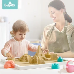 BabyGo 1kg Indoor Play Sand Kids DIY Toys Natural latex Educational No pigment Clay Magic Beach Space sand for children