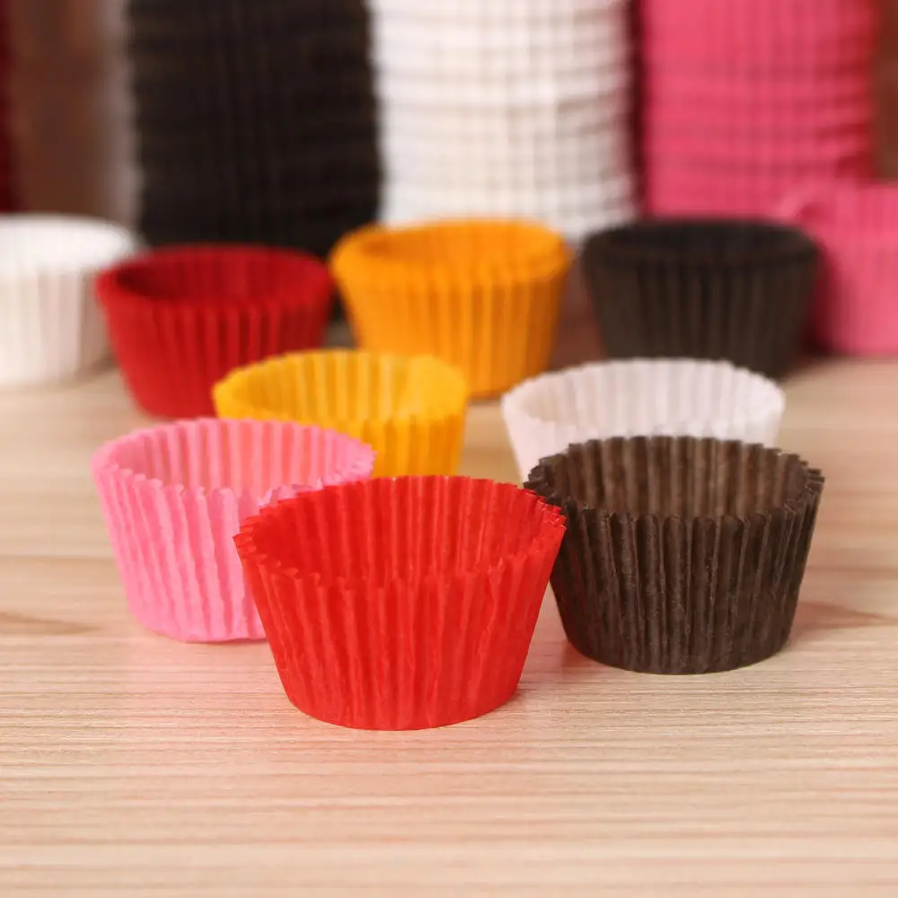 1000pcs 25x21mm Mini Cupcake Liner Cupcake Paper Baking Cup Muffin Cases Cake Mold Small Cake box Cup Tray Decorating Tools