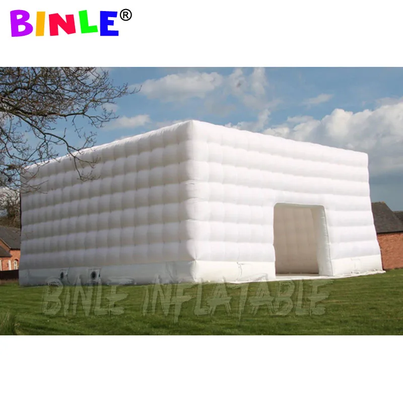 

Amazing 10m white inflatable cube tent with bubbles cubic event marquee party wedding promotional square house for exhibition