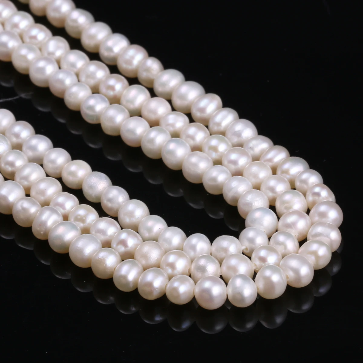 Natural Freshwater Cultured Pearls Beads Round 100% Natural Pearls for Jewelry Making DIY Necklace Bracelet 13 Inches