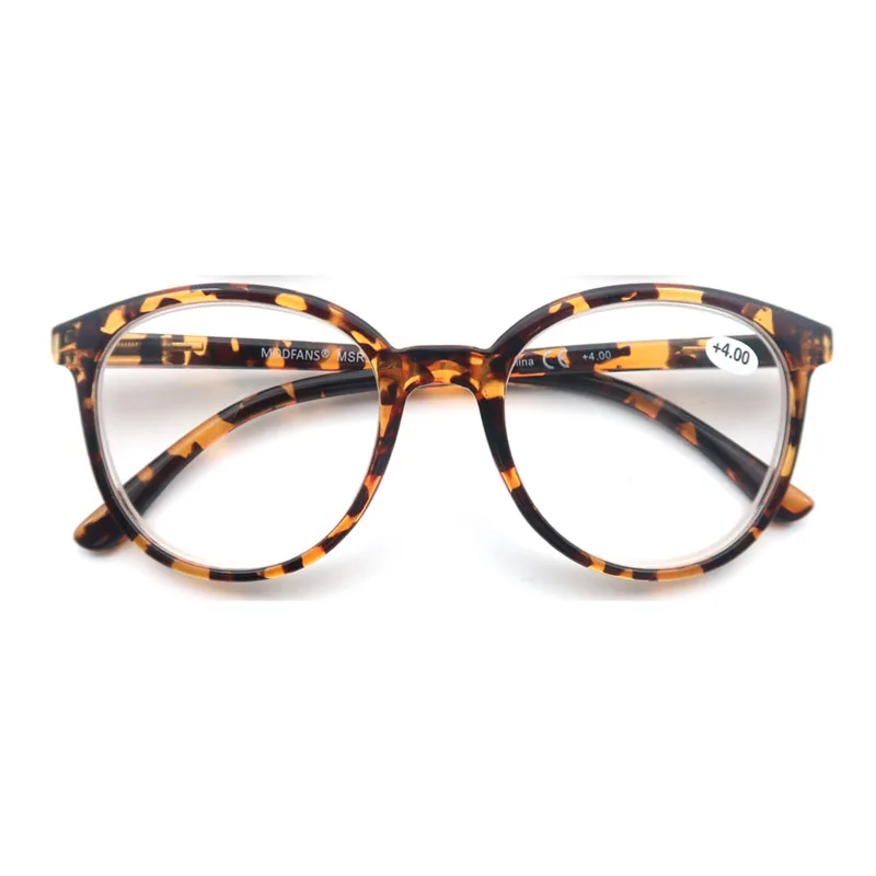 MODFANS Oversized Reading Glasses For Women and men,Classic Round Sunglasses Readers Frame with Spring Hinge +0.5 ~ +4.0