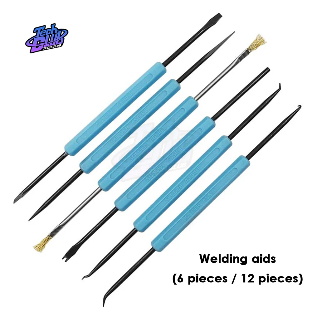 6pcs Circuit Board Soldering Welding Auxiliary Tools Assist Set Soldering Aid PCB Cleaning Kit Repair Tool Desoldering Aid Tool