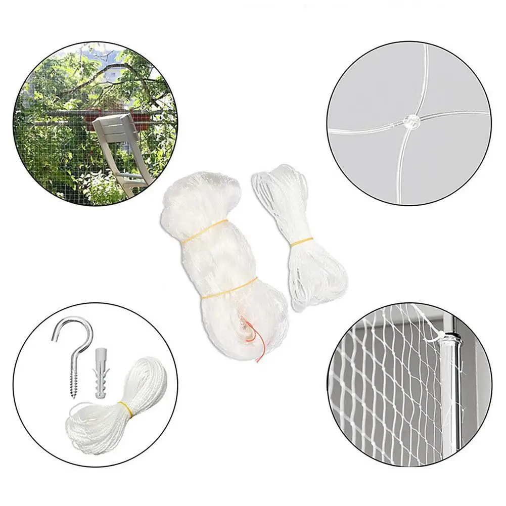 Cat Safety Net Pet Safety Protection Fence Nylon Protective Transparent Pet Anti-fall Net With Fixing Kit For Balcony & Window