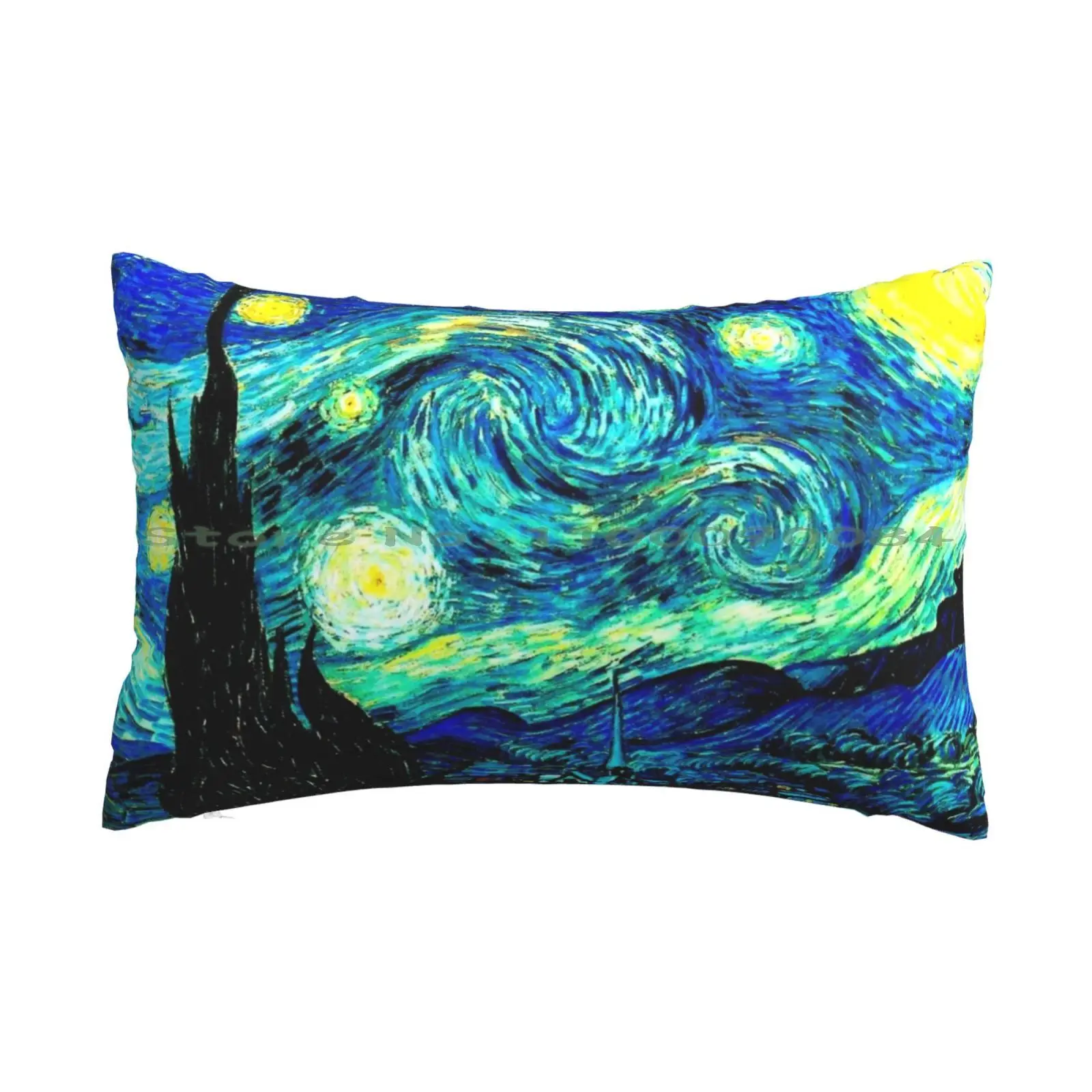 

Starry Night : Vincent Van Gogh Famous Painting Print Pillow Case 20x30 50*75 Sofa Bedroom Starry Night Vincent Van Gogh Stars