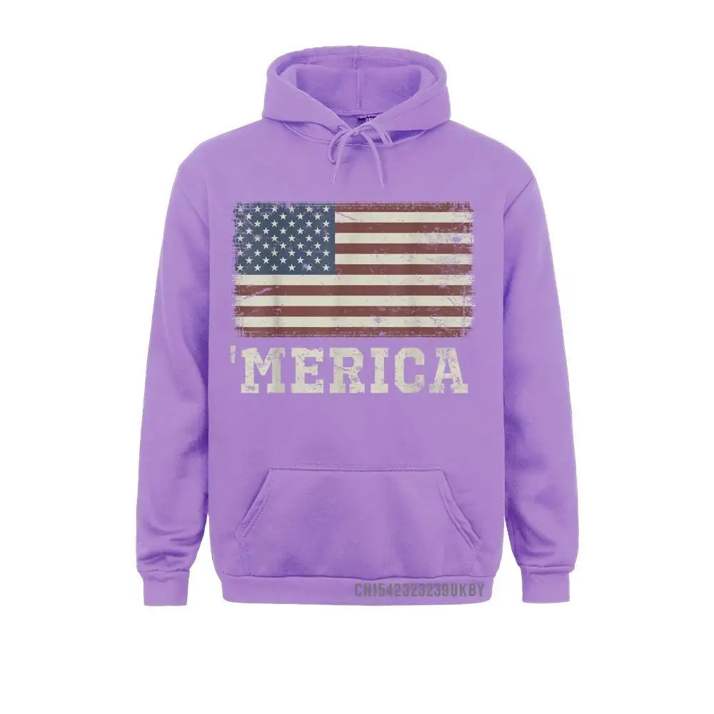 2021 Fashion Man Sweatshirts Vintage USA Flag 'Merica Hoody Custom Hoodies Long Sleeve Europe Hoods