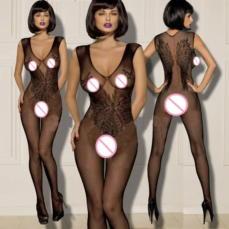 New crotchless lingerie bodysuit open crotch sexy costumes fishnet bodysuit sex romantic acessories plaid bodystocking body suit