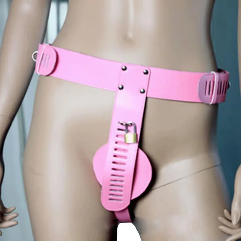 

Pink Odd Fetish Adult Women's Locking Chastity Belt Harness Underwear Panty Bondage Restraint Sex Game Toy SM Products