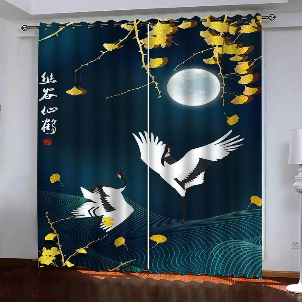 

2020 customize window curtain living room bedroom blackout curtains moon blackout curtains Window decoration