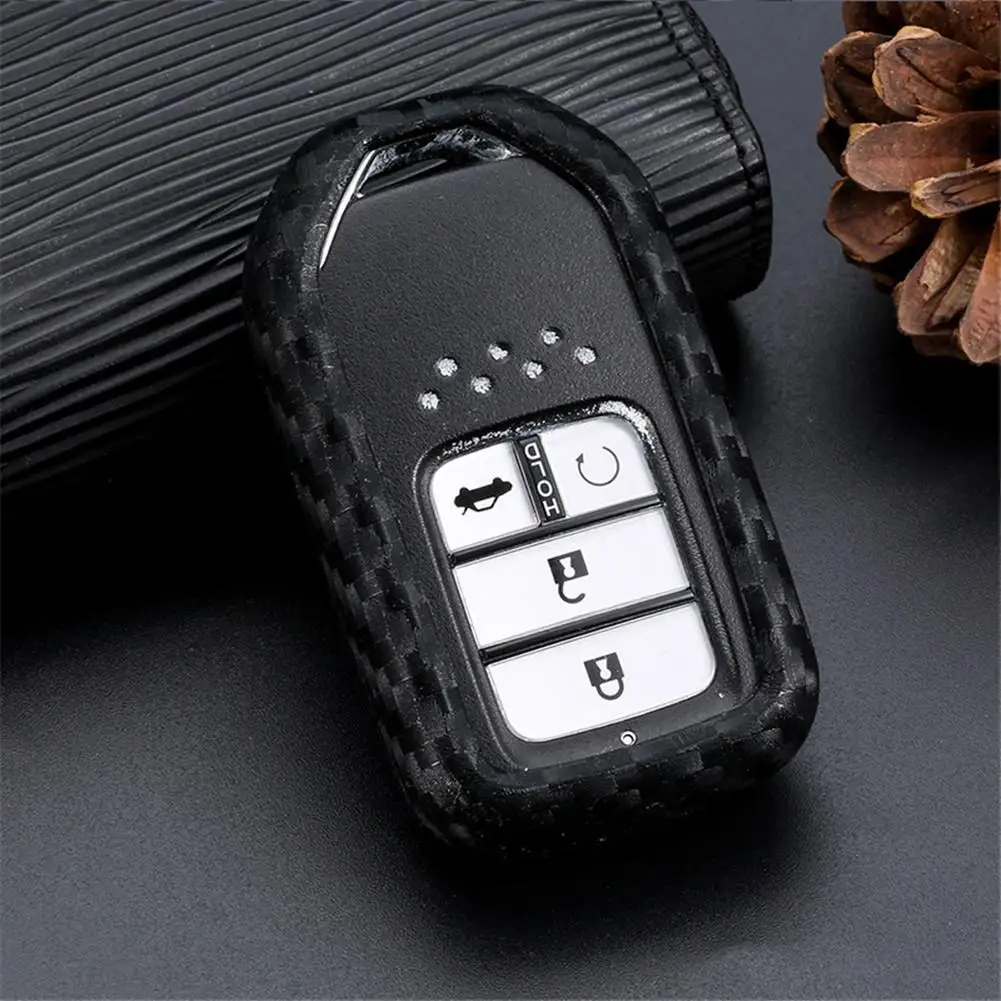 Auto Smart Protection Key Covers Accessories Car Styling Case For Honda Civic Accord EX EXL Crv Crz Hrv Carbon Fiber Shell