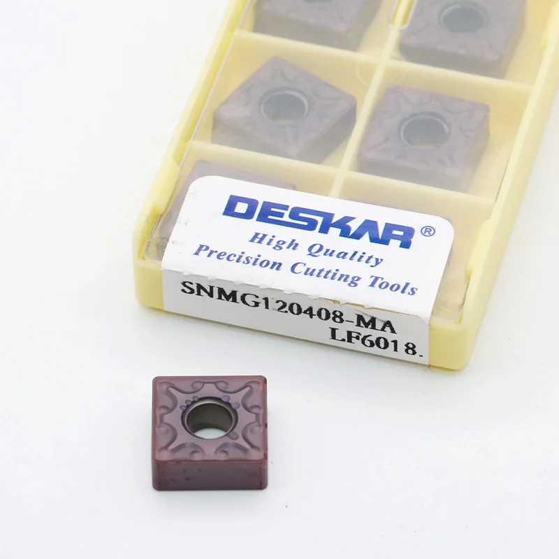 SNMG120404 MS MA LF6018 SNMG120408 แทรกคาร์ไบด์ DESKAR Hard Alloy เครื่องกลึงเครื่องตัดเครื่องมือสำหรับสแตนเลส