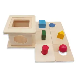 Montessori 0-3-year-old infants and young children teaching aids six-in-one set of boxes of children's intelligence wooden toys refined training