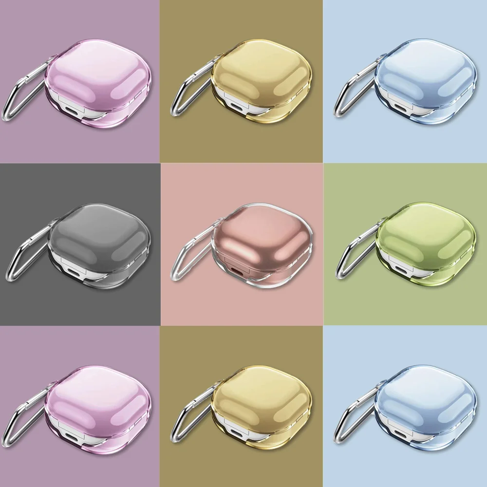 Mới Kẹo Màu Mềm TPU Cho Samsung Galaxy Nụ Sống Không Dây Bluetooth Ốp Lưng Cho Galaxy Nụ Sống Sạc hộp