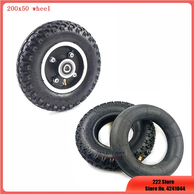 Tire Size 200X50 tyre Inner Tube hub 8X2 Full Wheels Off Road Tyre for Electric Scooter Wheel Chair Truck PneumaticTrolley Cart