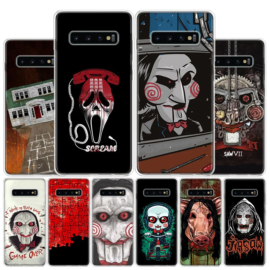 SAW The Jigsaw Killer Horror Film Phone Case For Samsung Galaxy S24 S23 S22 S21 Ultra S10 Plus S20 FE S10E S9 S8 + Soft Cover