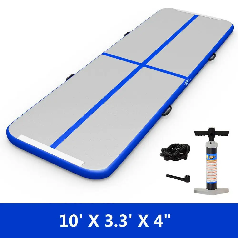 

118" x 39" x 4" Inflatable Gymnastics Mat Pad Folding Air Track Tumbling Floor Mat for Adult Kid Taekwondo, Training Home use