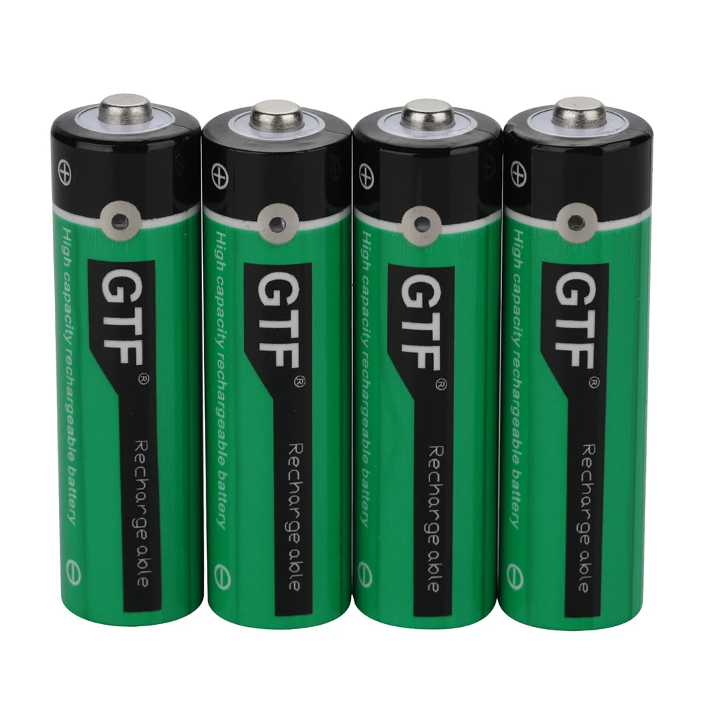 Литий-ионные аккумуляторы GTF 1,5 в AA, 1900 мАч, реальная емкость, 2800mwh