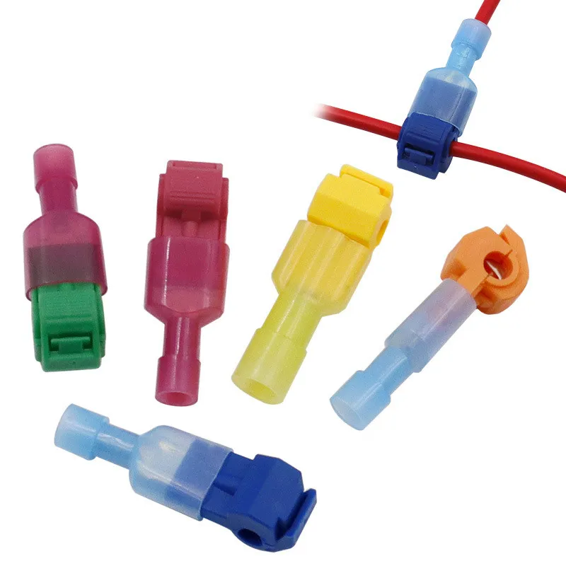 T แตะที่เชื่อมต่อสายไฟขั้วต่อ Crimp Scotch Lock ไฟฟ้ารถยนต์12-10/22-16/16-14AWG 4-6/0.5-1.5/1.5-2.5มม.