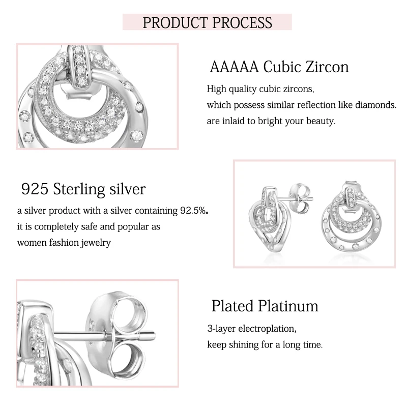 Laya 925 Sterling Silver High Quality Zircon Irregular Stud Earrings For Women Charms Original Modern Jewelry 2022 Trend New