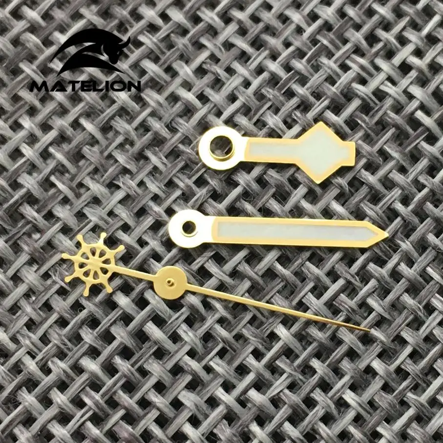 Snowflake Style black golden Watch Hands For NH35 NH36 7s26 4r35 7009 Gold Black Color Replacements Watch hands