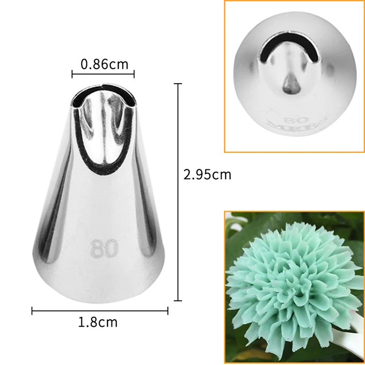 #80#81#79 Chrysanthemum Nozzles Cream Decoration Icing Piping Pastry Nozzles Cupcake Decorating Tool Bakeware Bakery Accessories