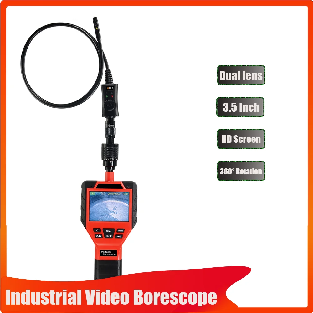 Dual Lens Car Inspection Ansitool Engine Check Endoscope Under Water Examine Borscope Camera Scan Carbon Deposit  Ergonmic