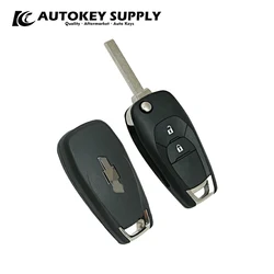 Autokeysupply AKGMF123 New Replacement ForChevrolet Remote Flip Key Shell 2B