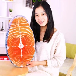 Washable Amusing Simulation Tasty Salmon Fish Sushi Pillow Cushion Creative Design Home Decor