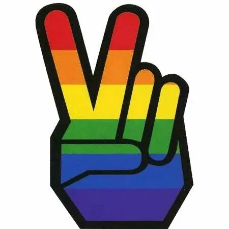 

Gay Pride Rainbow Peace Sign Sticker /decal Stickers for Cars, Motos, Laptops, Industry