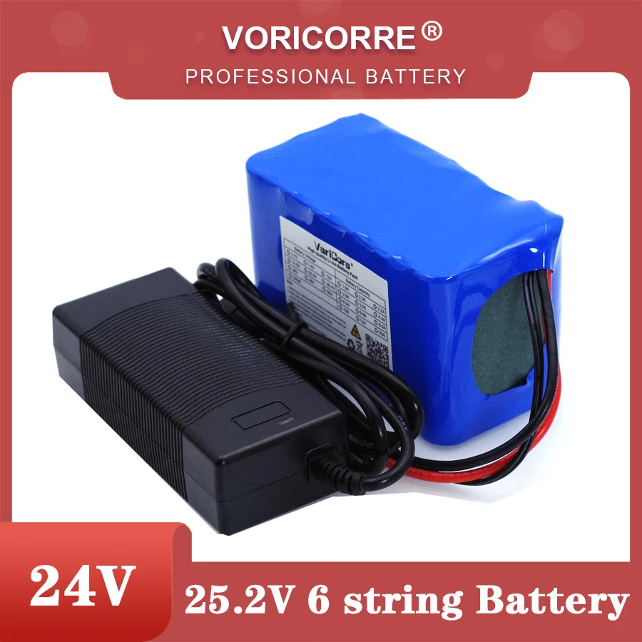 Varicore 24V 6S 4A 6A 8A 10A 18650 Batterij 25.2V 12Ah Li-Ion Batterij Voor Fiets Batterij 350W E Bike 250W Motor + Lader