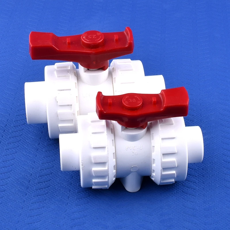 1PC ID 20~63MM Union UPVC Valve Aquarium Fish Tank PVC Ball Valve Garden irrigation Water Treatment Accessories