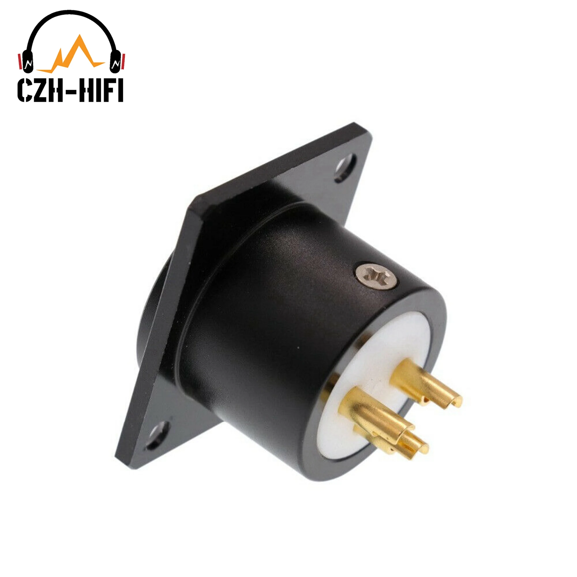 1pc eizz high end 3pin 4pin männlich xlr buchse buchse stecker mikrofon amp kanonen stecker adapter 24k vergoldet balance hifi diy – Detail 5