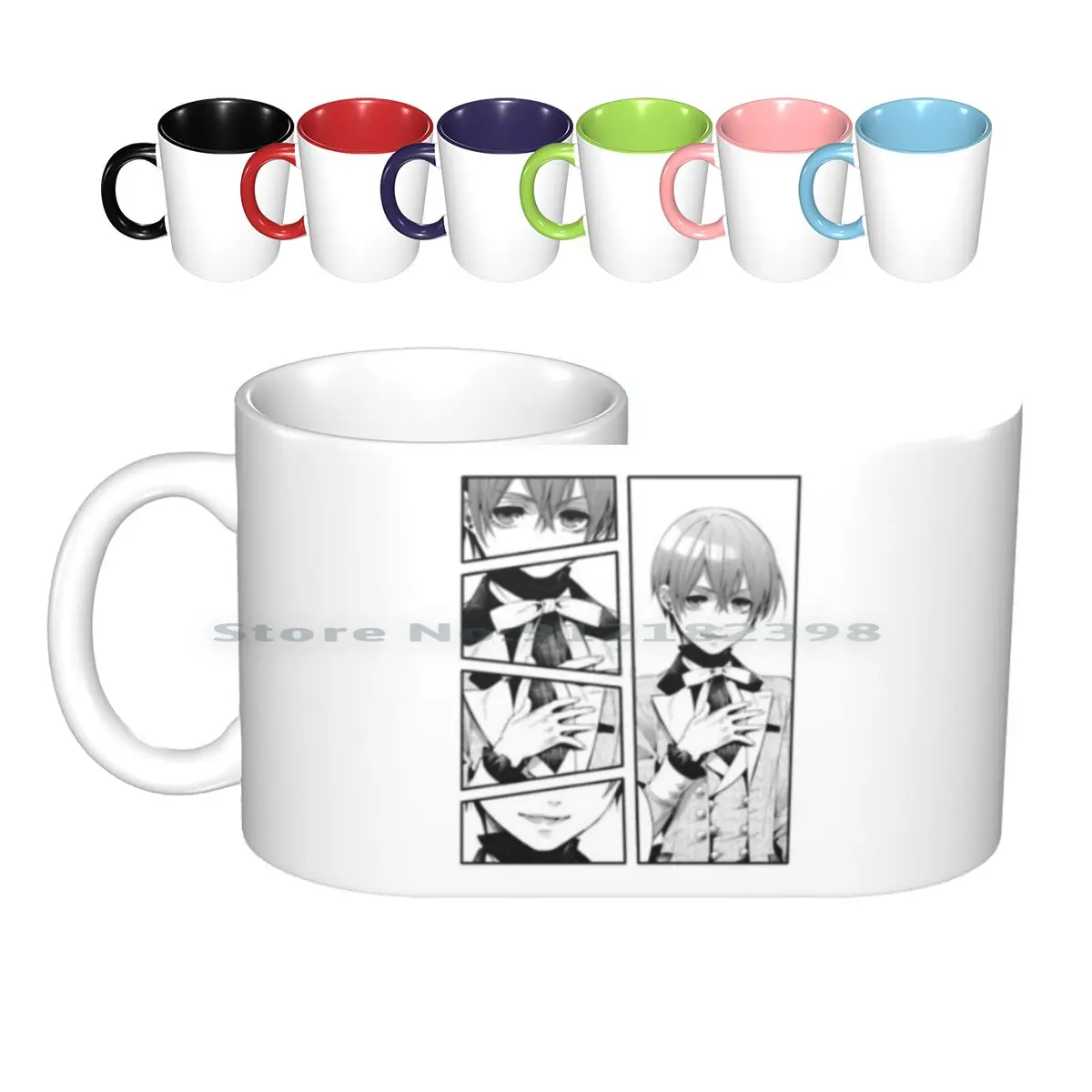 Ciel Phantomhive Ceramic Mugs Coffee Cups Milk Tea Mug Michaelis Anime Manga Black Butler Butler Black Demon Ciel Phantomhive