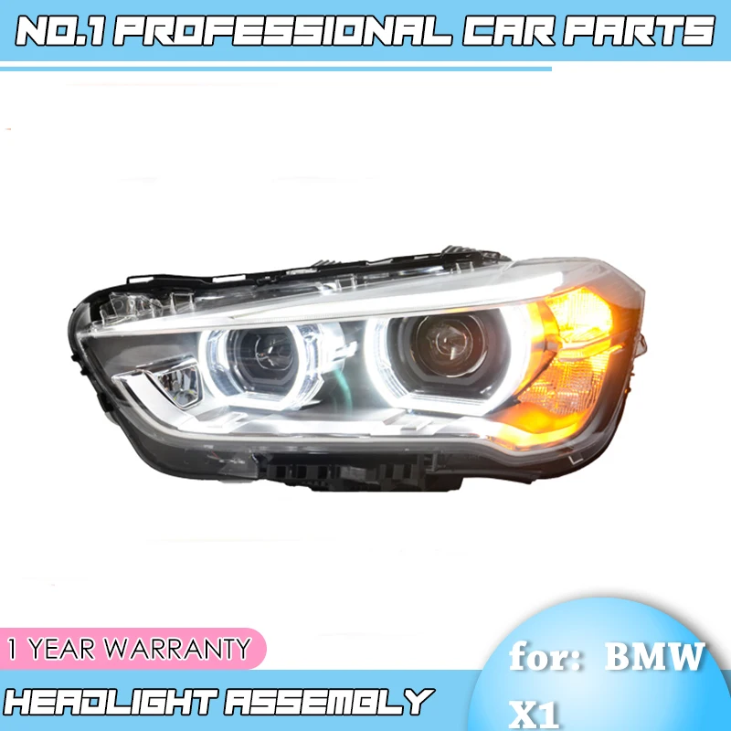 car accessories For BMW X1 Headlight 2016 2017 2018 x1 Head lamp LED Angel Eyes DRL Hi Low Beam Bi Xenon Lens HID Front lam