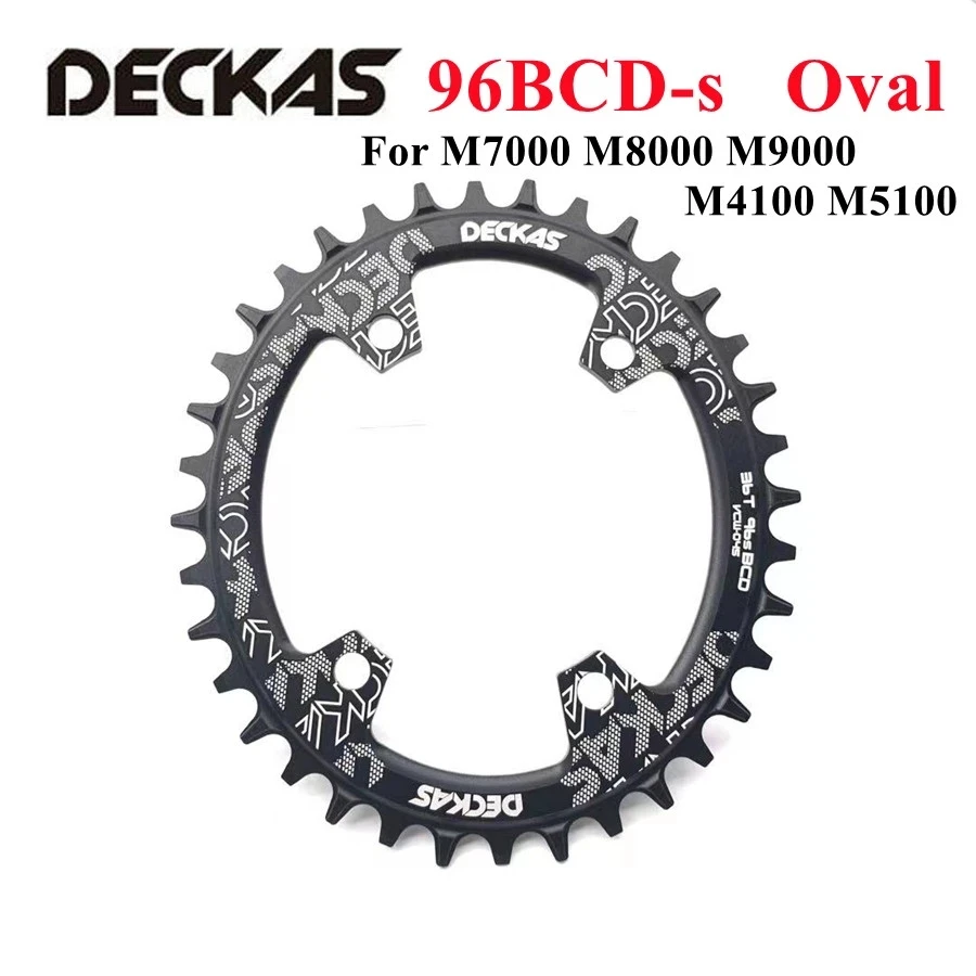 Deckas 96BCD Bike Chainring Oval 32T34T 36T 38T Crown Plate Parts for M4100 M5100 M7000 M8000 M9000 MTB Bicycle Chainwheel plate