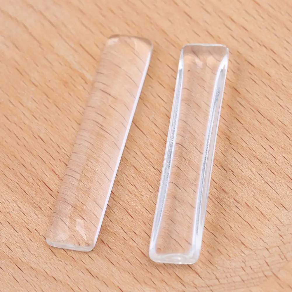 

onwear 5pcs 10x50mm flat transparent clear rectangle cabochon diy thickness 5mm