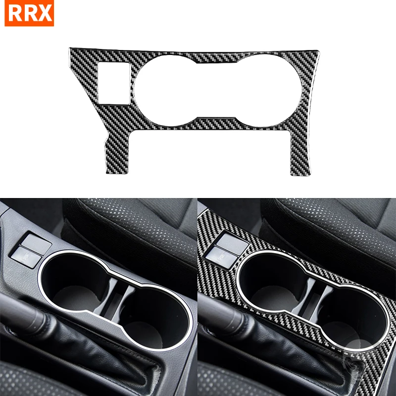 

For Toyota Corolla Levin 2014 2015 2016 2017 2018 Carbon Fiber Water Cup Holder Panel Sticker Trim Interior Car Accessories