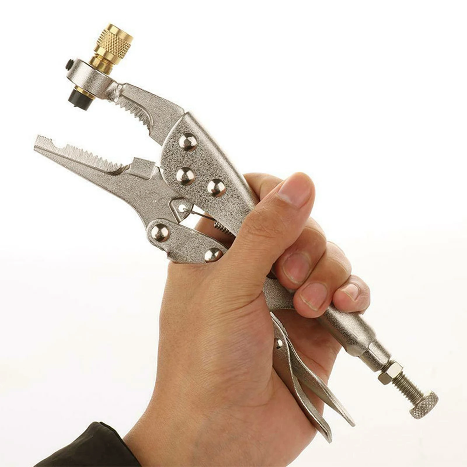 Sturdy Air Conditioner Recovery Locking Plier Clamp Hand Tool