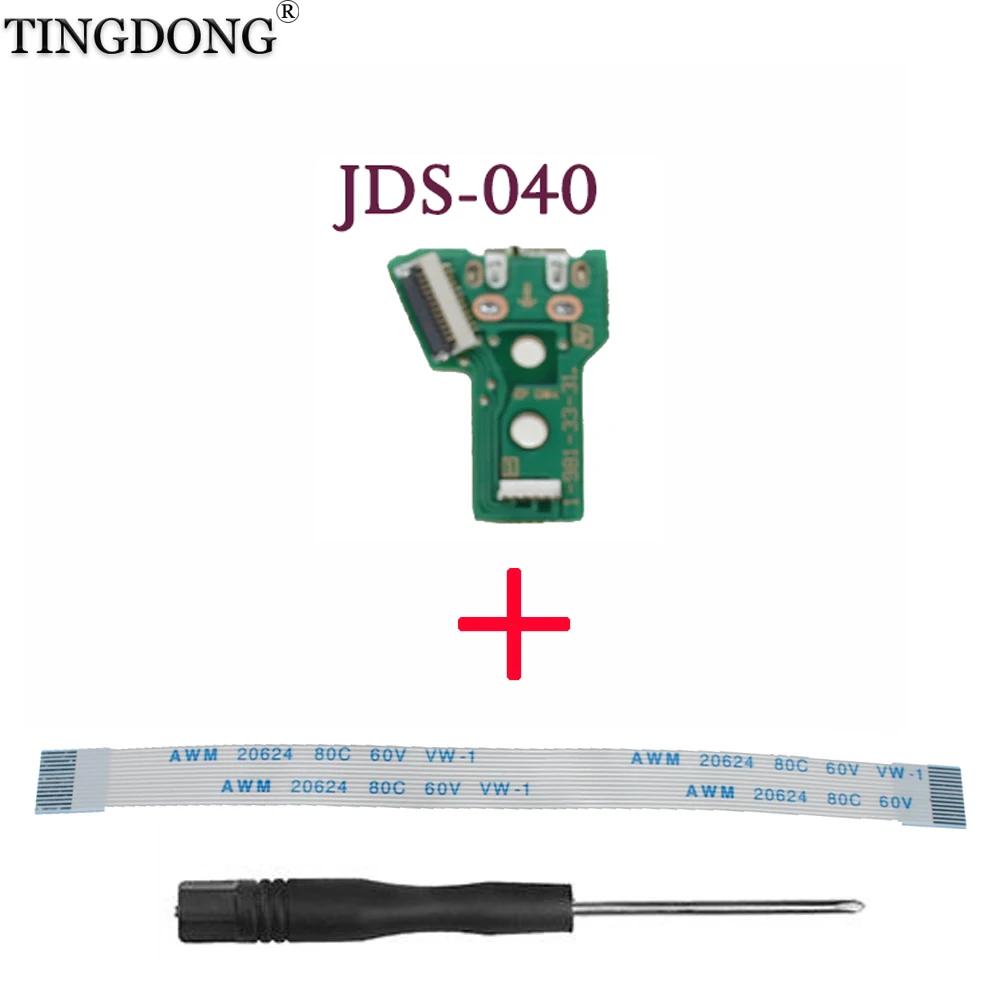 For PS4 Controller Micro-USB Charging Socket Circuit Board JDS-040 JDM 040 JDS 040 040 12-Pin Cable Port