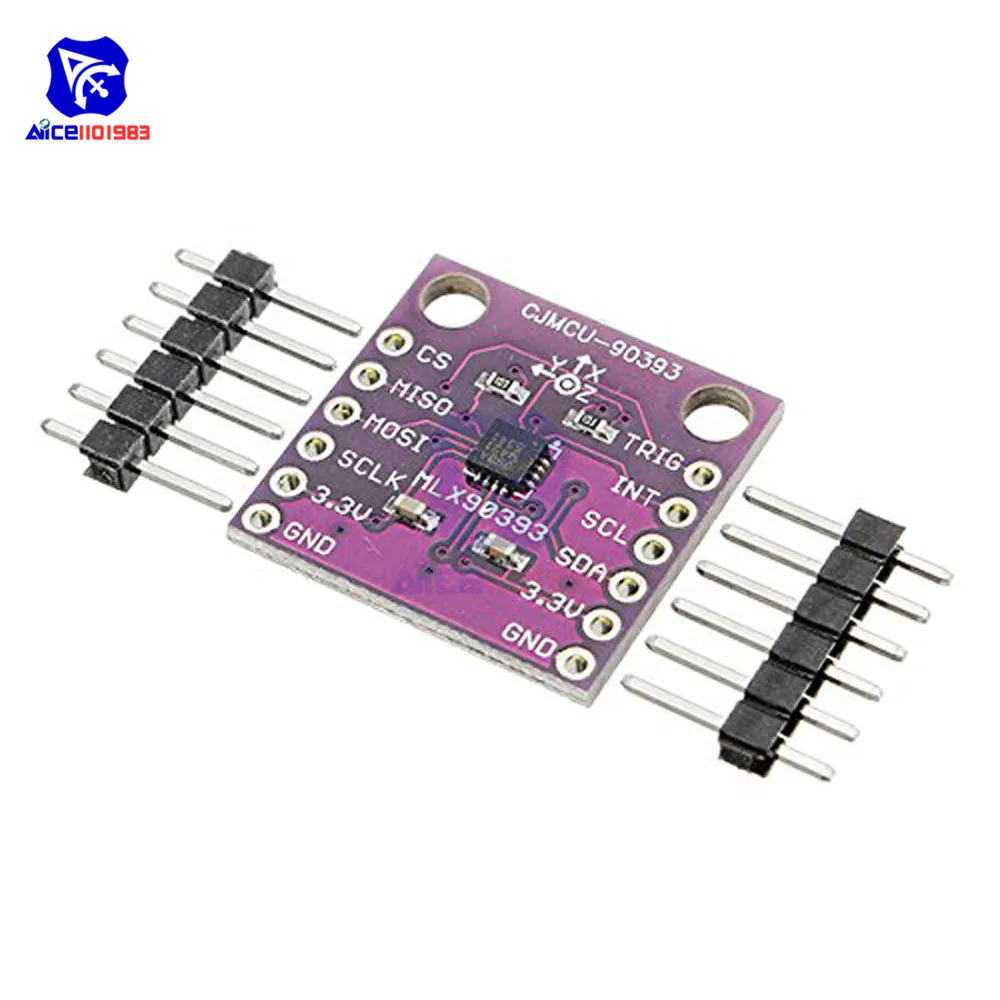 CJMCU-90393 MLX90393 Digital 3D Hall Sensor Three-Displacement Angle Rotate 3D Position Sensor Module