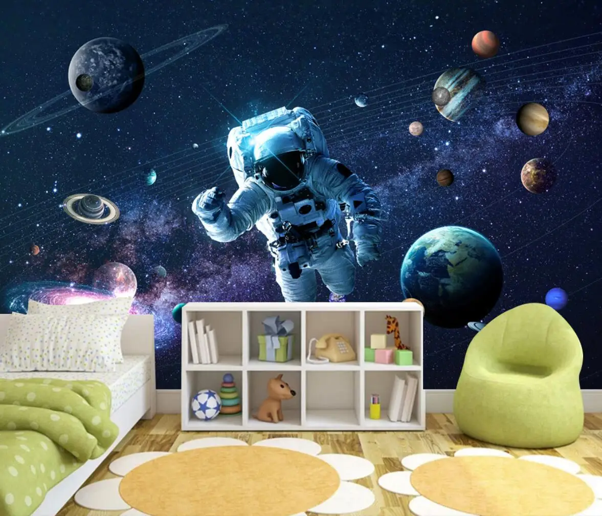 

beibehang custom papel de parede 3D Modern cosmic starry sky mural wallpaper children's room background wall decoration painting