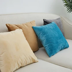 Holland Velvet Dyed Cushion Covers45*45/ 50*50/60*60cm Plush Solid Color Pillow Case living room decoration