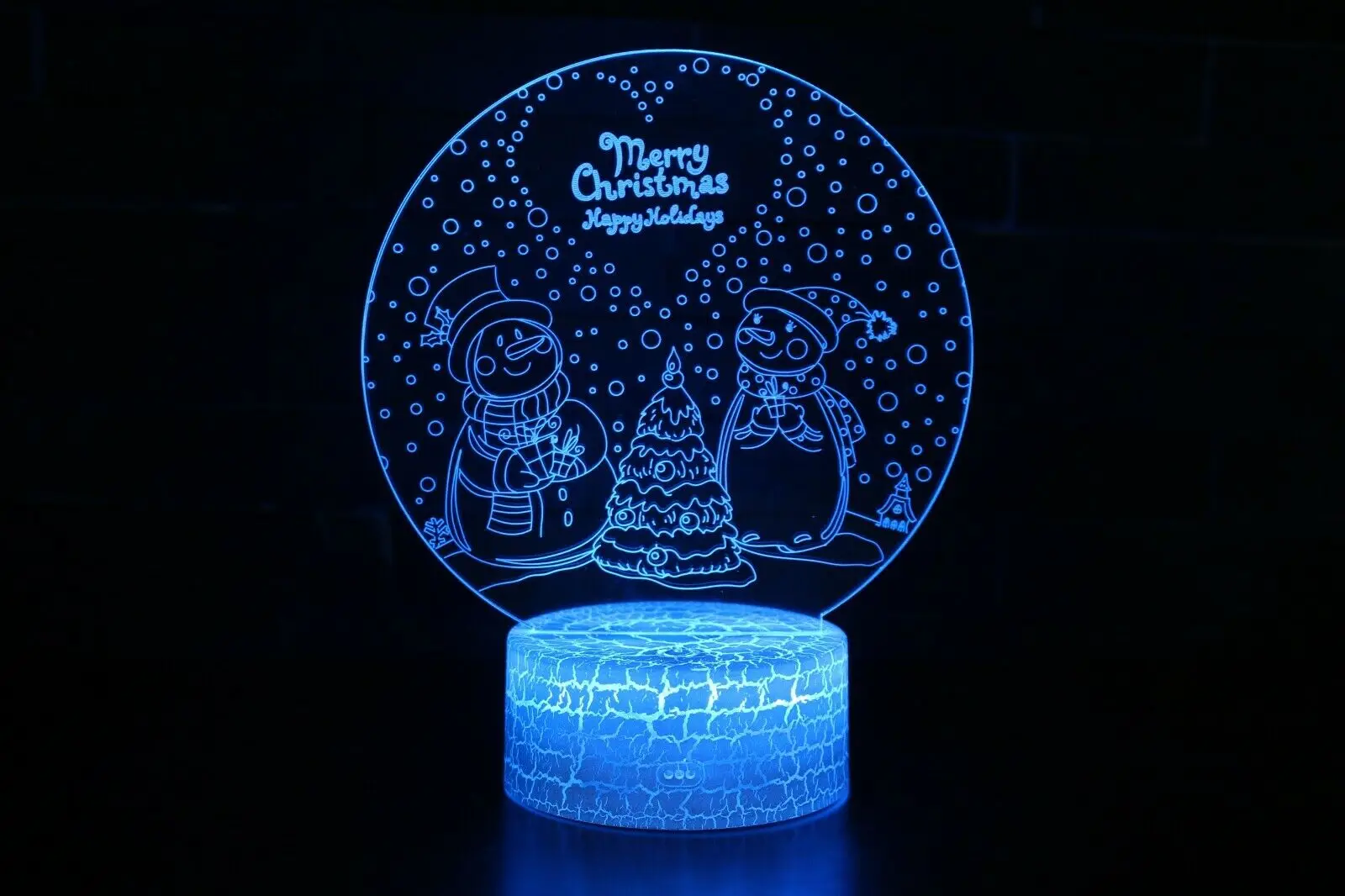 Christmas 3D LED Night Light Touch Table Desk Lamp Gift 7 Color Change Creative Decorations