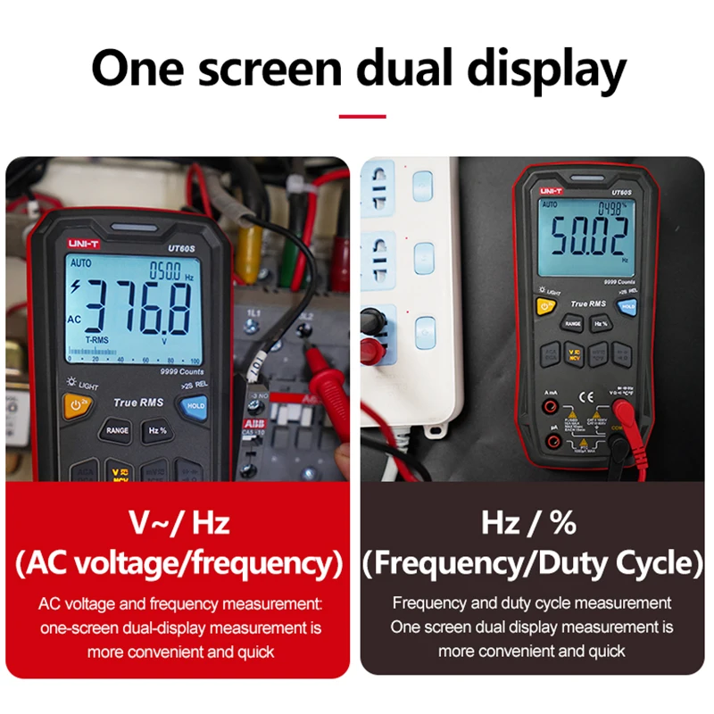 Imagem -06 - Uni-t-digital Multímetro Inteligente Ut60s Ut60bt 1000v ac dc Voltímetro Amperímetro True Rms Medidor de Frequência Capacitor Testador de Temperatura