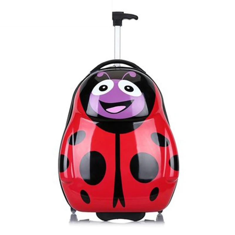 Children's Suitcase on Wheels Travel Bag Cartoon Luggage Can be Loaded Carry on Kids Trolley Case baby Gift 17 inch Suitcases