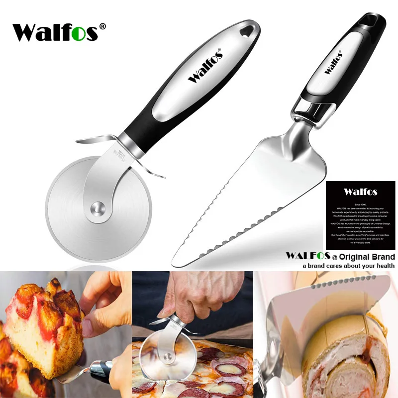 

Walfos Stainless Steel Pizza Cutter Cake Bread Pies Pizza Knife Pastry Dough Household Kitchen Pizza Wheels Cooking Tools